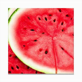 Close Up Of Watermelon Slices Canvas Print