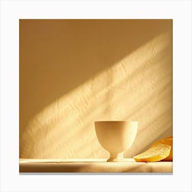 Bread And Cup Canvas Print