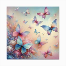 Butterflies In The Sky 2 Canvas Print