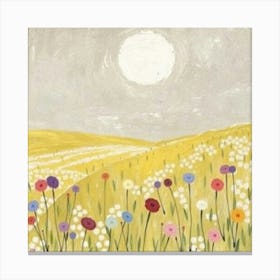 Moonlight In The Meadow Canvas Print