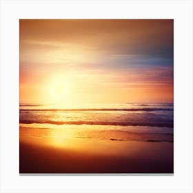 Sunset On The Beach Canvas Print