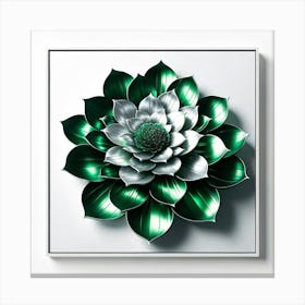 Green Flower Canvas Print