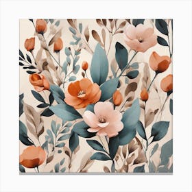 Floral Wallpaper Canvas Print