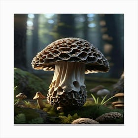 Mushroom In The Forest Canvas Print