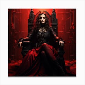   Post Apocalyptic Post War woman on the throne  Canvas Print