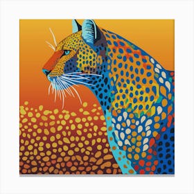 Abstract Vibrant Leopard Art Canvas Print