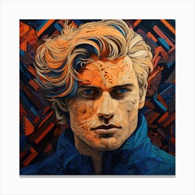 Man With Blue Hair Canvas Print