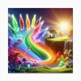 Rainbow Coca Cola Canvas Print