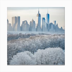 New York City In Winter Canvas Print