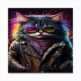 Cat In Sunglasses Canvas Print