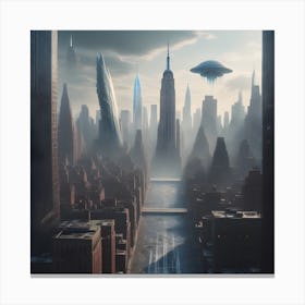 Futuristic Cityscape 4 Canvas Print