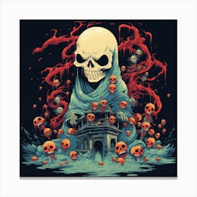 Skeletons In The Water Canvas Print