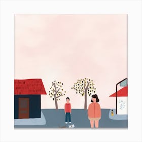Tokyo Scene, Tiny People And Illustration 8 Canvas Print