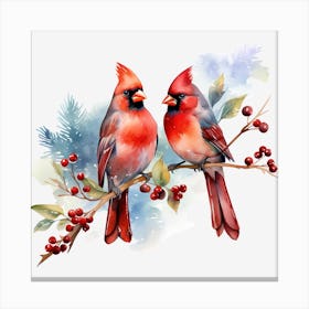 Cardinal Birds 1 Canvas Print