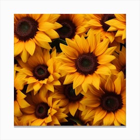 Sunflowers Background Canvas Print