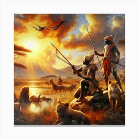 African Warriors Canvas Print