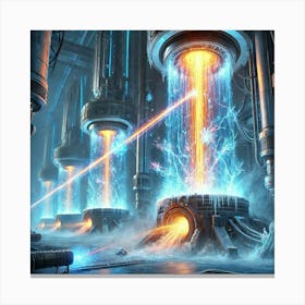 A Futuristic Sci Fi Depiction Of Aurora Disruptors Energy Drain Canvas Print