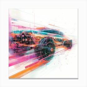 Car In Motion Canvas Print