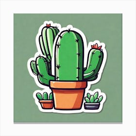 Cactus Sticker 28 Canvas Print