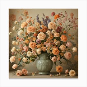 Flowers In A Vase Canvas Print