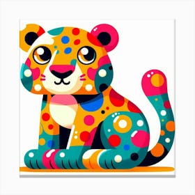 Polka Dot Leopard Canvas Print