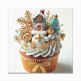 Christmas Cupcake Canvas Print