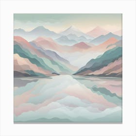 Abstract Mountain Landscape 1 Canvas Print