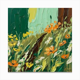 Abstract Day In The Meadow Canvas Print