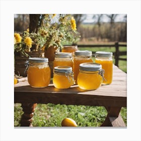 Honey In Jars 2 Canvas Print