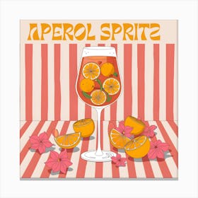 Aperol Spritz pink decorations Canvas Print