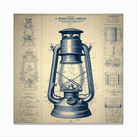 Lantern Patent Canvas Print