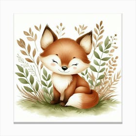 A cute baby fox 2 Canvas Print