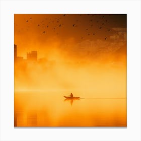 Sunrise On The Lake Canvas Print