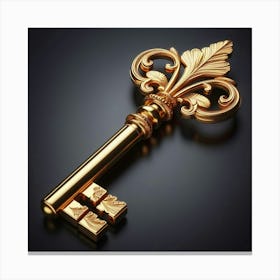 Golden Key Stock Videos & Royalty-Free Footage Canvas Print