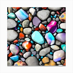 Pebbles Background Canvas Print