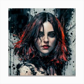 Splatter Girl 1 Canvas Print