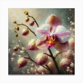 Oil Painting Disa Orchid 1 Canvas Print