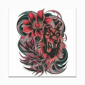 Wolf Tattoo Canvas Print