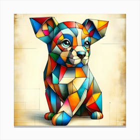 Geometric Dog 1 Canvas Print