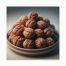 Walnuts In A Bowl Canvas Print