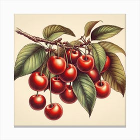 Red Cherries Canvas Print