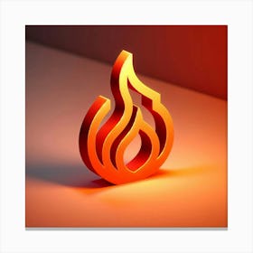 Flame Logo - Flame Stock Videos & Royalty-Free Footage Canvas Print