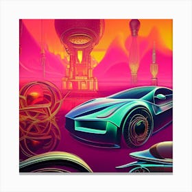 Futuristic Cars Canvas Print