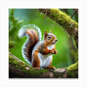 Squirrel In The Forest 291 Canvas Print