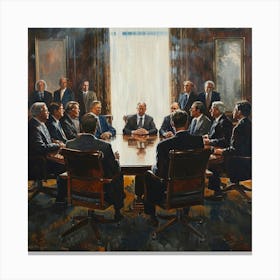 White House Meeting Canvas Print