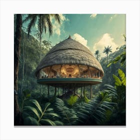 Hut In The Jungle Canvas Print