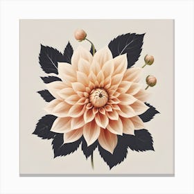 Dahlia Flower Canvas Print