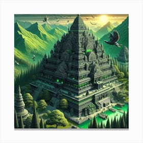 Temple In The Mountains Canvas Print