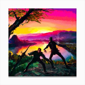 At sun set Canvas Print