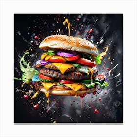 Burger Splash Canvas Print